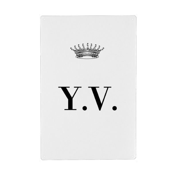 Holzbild "Queen YV" artboxONE - Schwarzweiß,Buchstaben