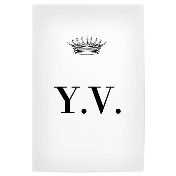 Poster "Queen YV" artboxONE - Schwarzweiß,Buchstaben