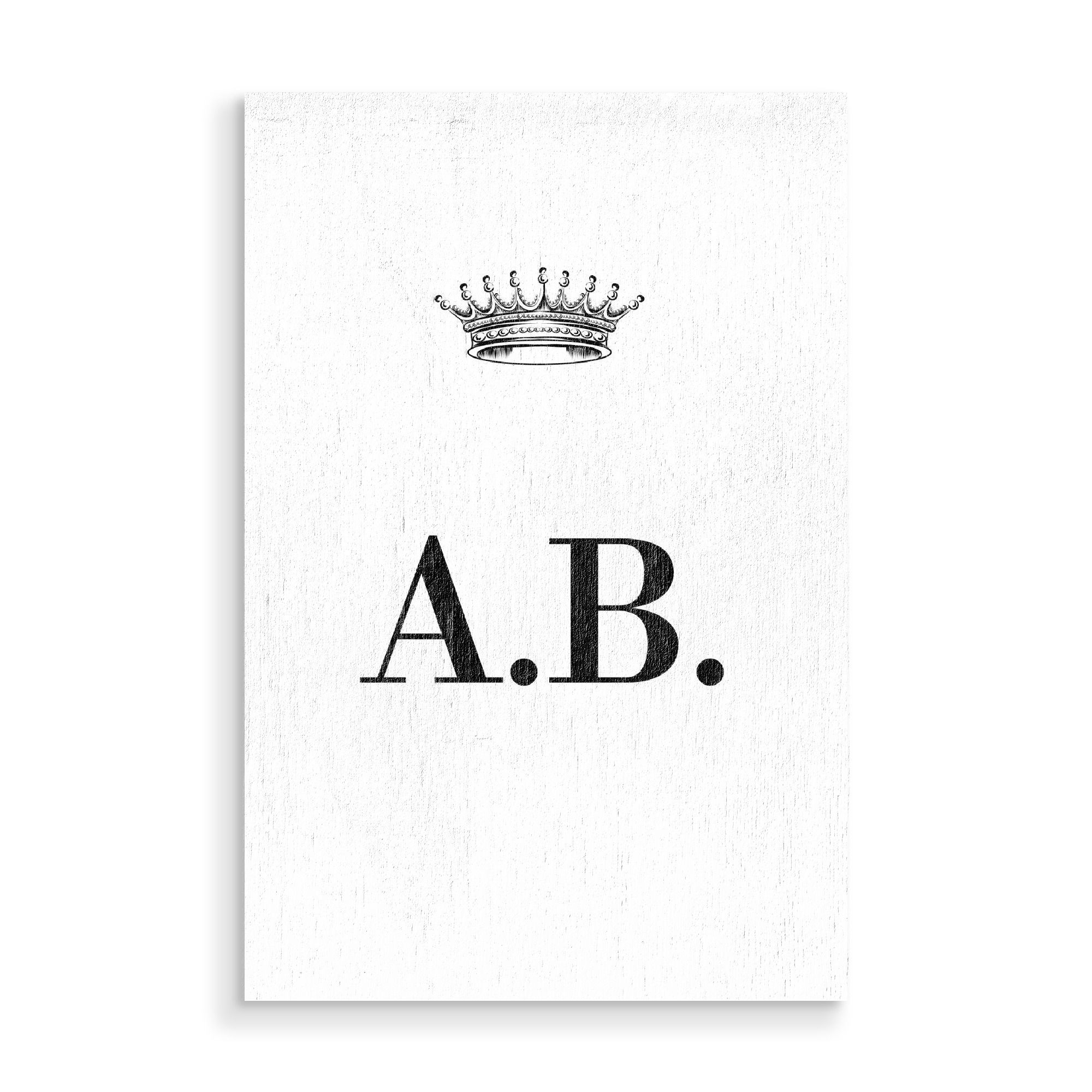 Holzbild "Queen AB" artboxONE - Schwarzweiß,Buchstaben