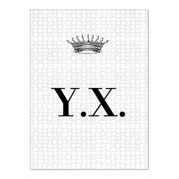 Puzzle Ravensburger "Queen YX" artboxONE - Schwarzweiß,Buchstaben