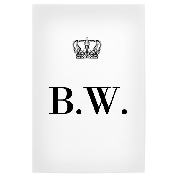 Poster "King BW" artboxONE - Schwarzweiß,Buchstaben