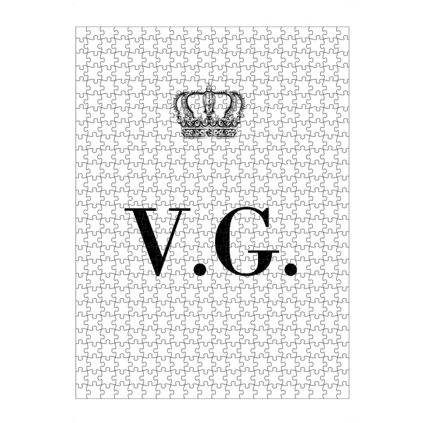 Puzzle Ravensburger "King VG" artboxONE - Schwarzweiß,Buchstaben