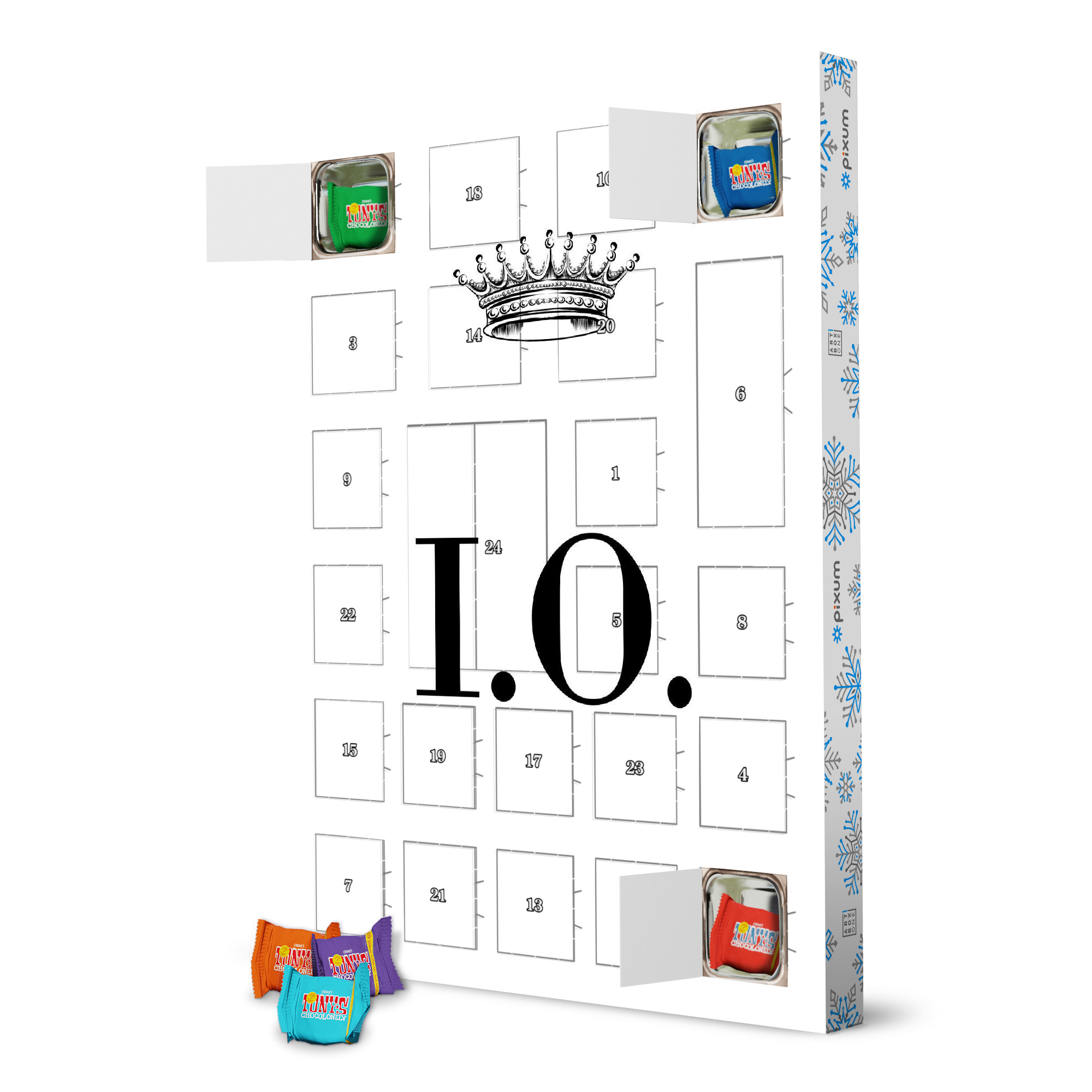 Adventskalender mit Tony's Chocolonely Queen IO artboxONE Adventskalender Schwarzweiß