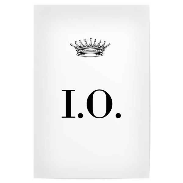Poster "Queen IO" artboxONE - Schwarzweiß,Buchstaben