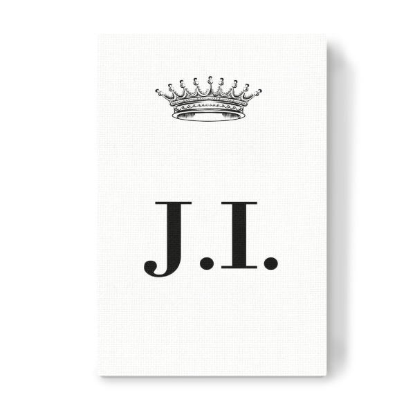 Leinwandbild "Queen JI" artboxONE - Schwarzweiß,Buchstaben
