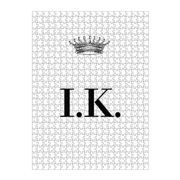 artboxONE Puzzle "Queen IK" artboxONE - Schwarzweiß,Buchstaben
