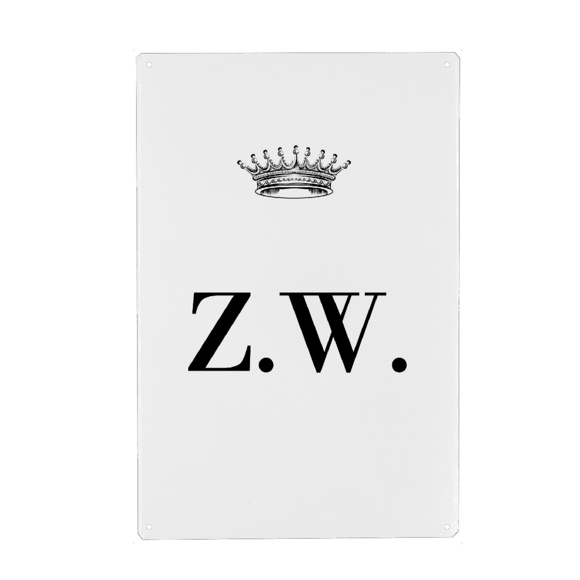 Metall Poster "Queen ZW" artboxONE - Schwarzweiß,Buchstaben