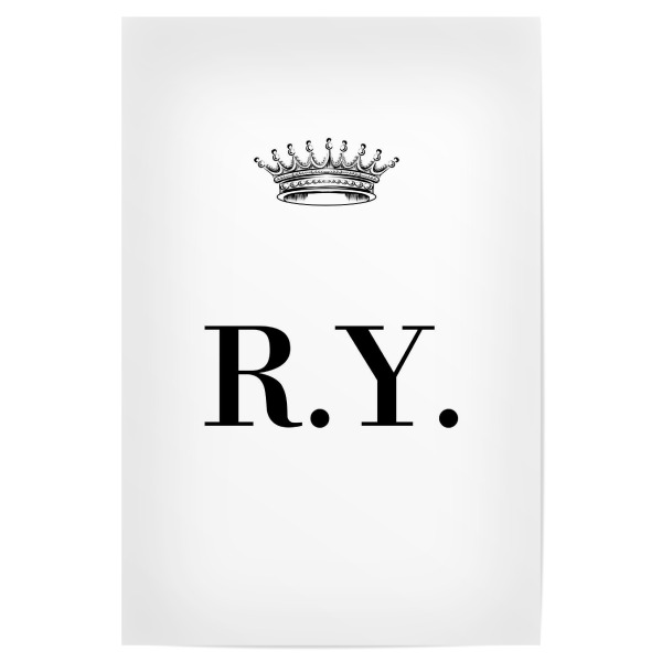 Poster "Queen RY" artboxONE - Schwarzweiß,Buchstaben
