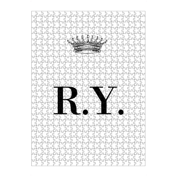 Puzzle Ravensburger "Queen RY" artboxONE - Schwarzweiß,Buchstaben