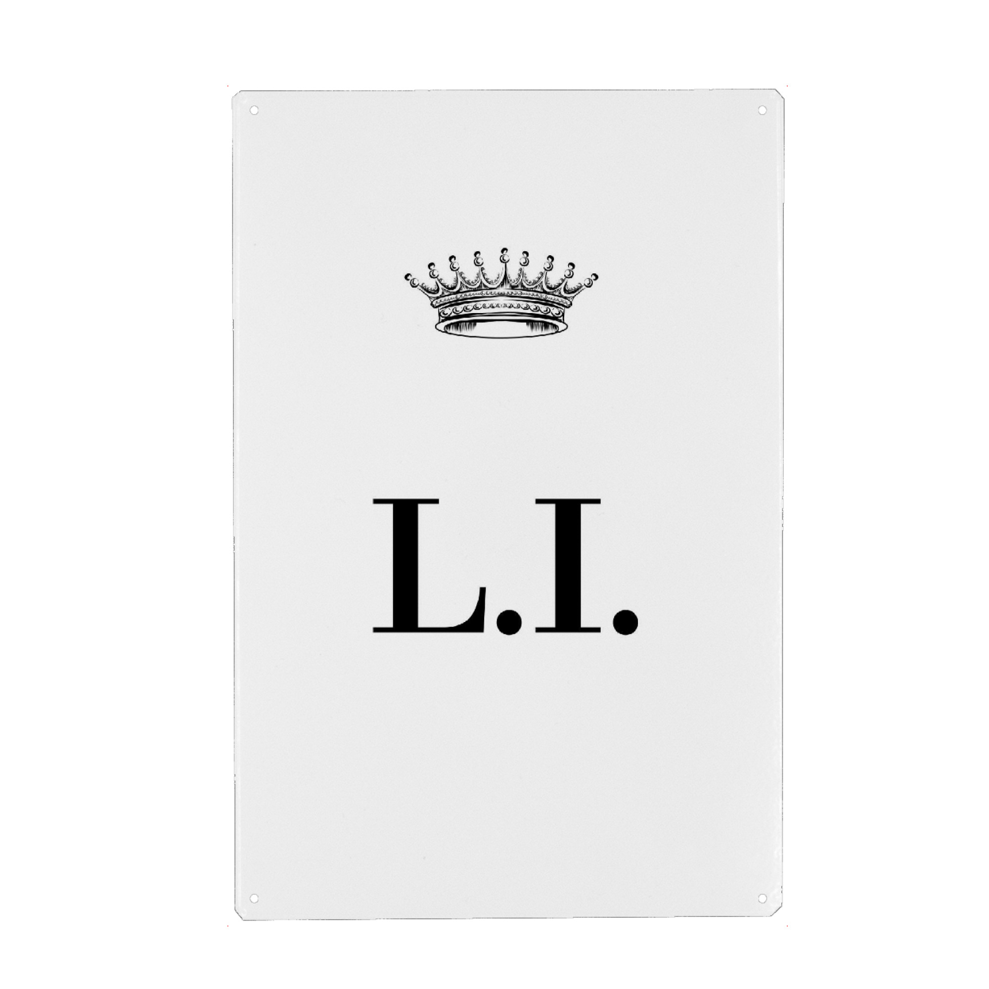 Metall Poster "Queen LI" artboxONE - Schwarzweiß,Buchstaben