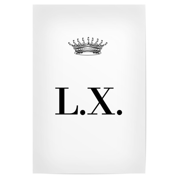 Poster "Queen LX" artboxONE - Schwarzweiß,Buchstaben