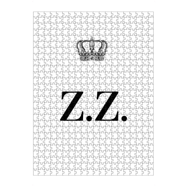 artboxONE Puzzle "King ZZ" artboxONE - Schwarzweiß,Buchstaben