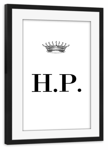 Poster mit Rahmen schwarz "Queen HP" artboxONE - Schwarzweiß,Buchstaben