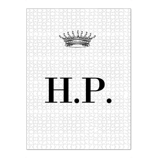 Puzzle Ravensburger "Queen HP" artboxONE - Schwarzweiß,Buchstaben