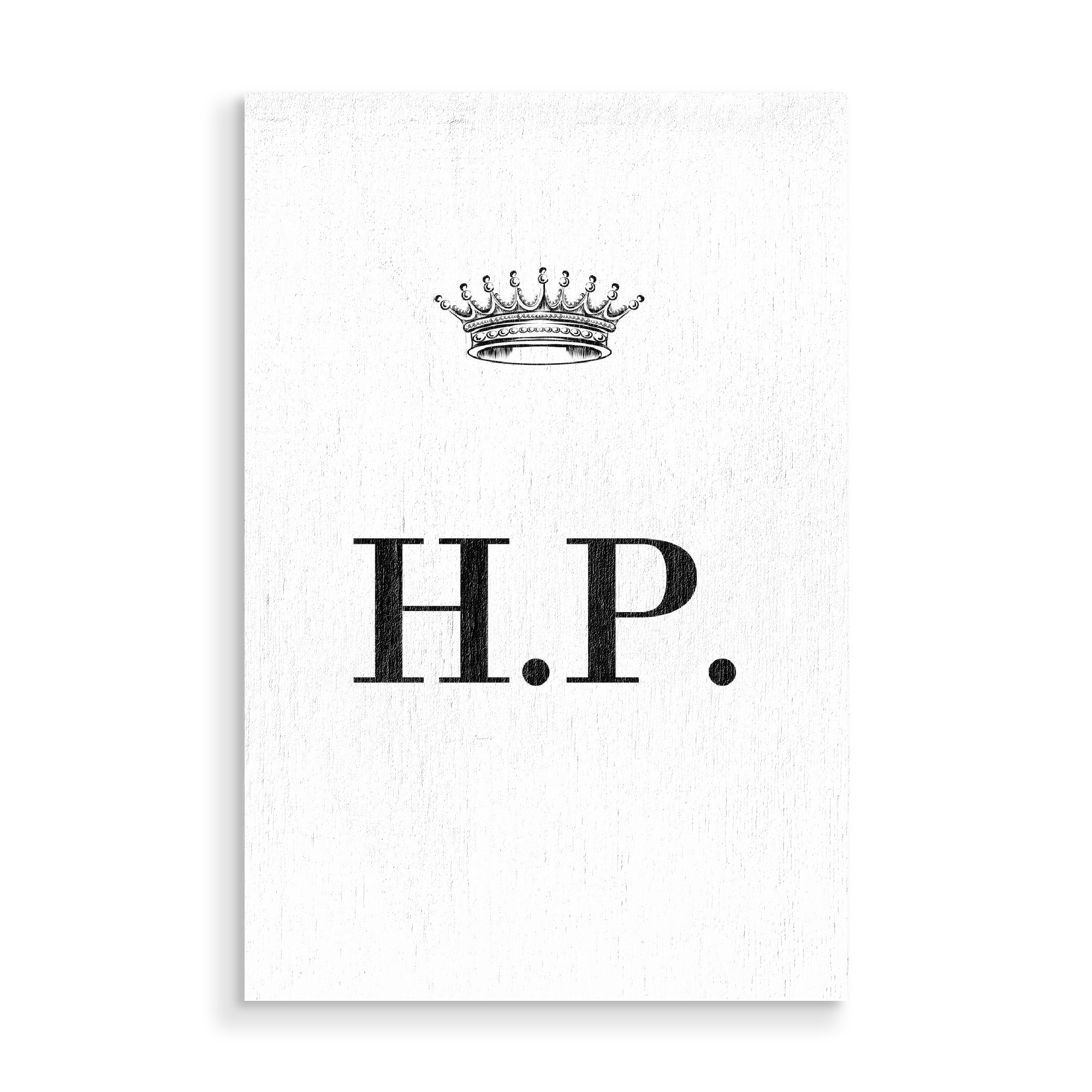 Holzbild "Queen HP" artboxONE - Schwarzweiß,Buchstaben