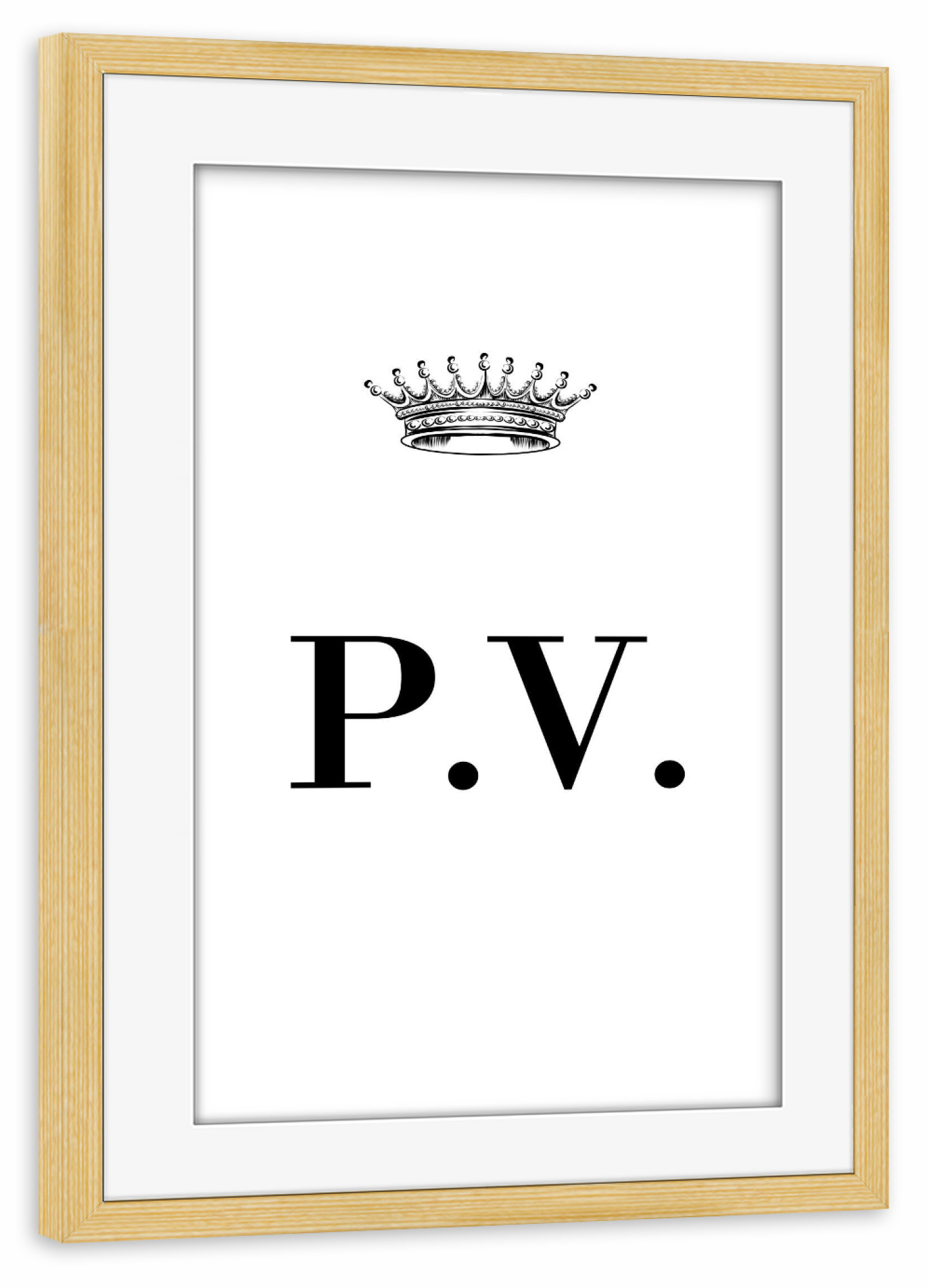 Poster mit Rahmen kiefer "Queen PV" artboxONE - Schwarzweiß,Buchstaben