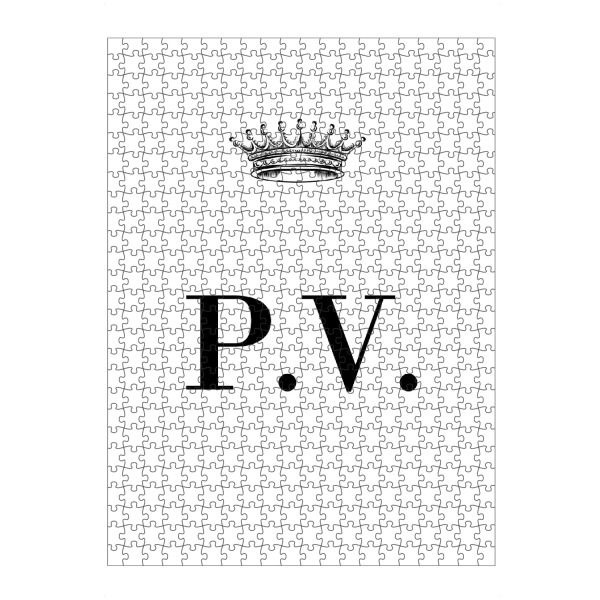 Puzzle Ravensburger "Queen PV" artboxONE - Schwarzweiß,Buchstaben