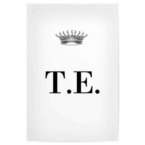 Poster 30x20 cm "Queen TE" artboxONE - Schwarzweiß,Buchstaben