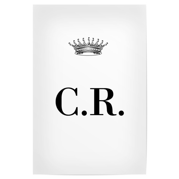 Poster 30x20 cm "Queen CR" artboxONE - Schwarzweiß,Buchstaben
