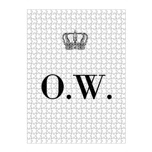 Puzzle Ravensburger "King OW" artboxONE - Schwarzweiß,Buchstaben