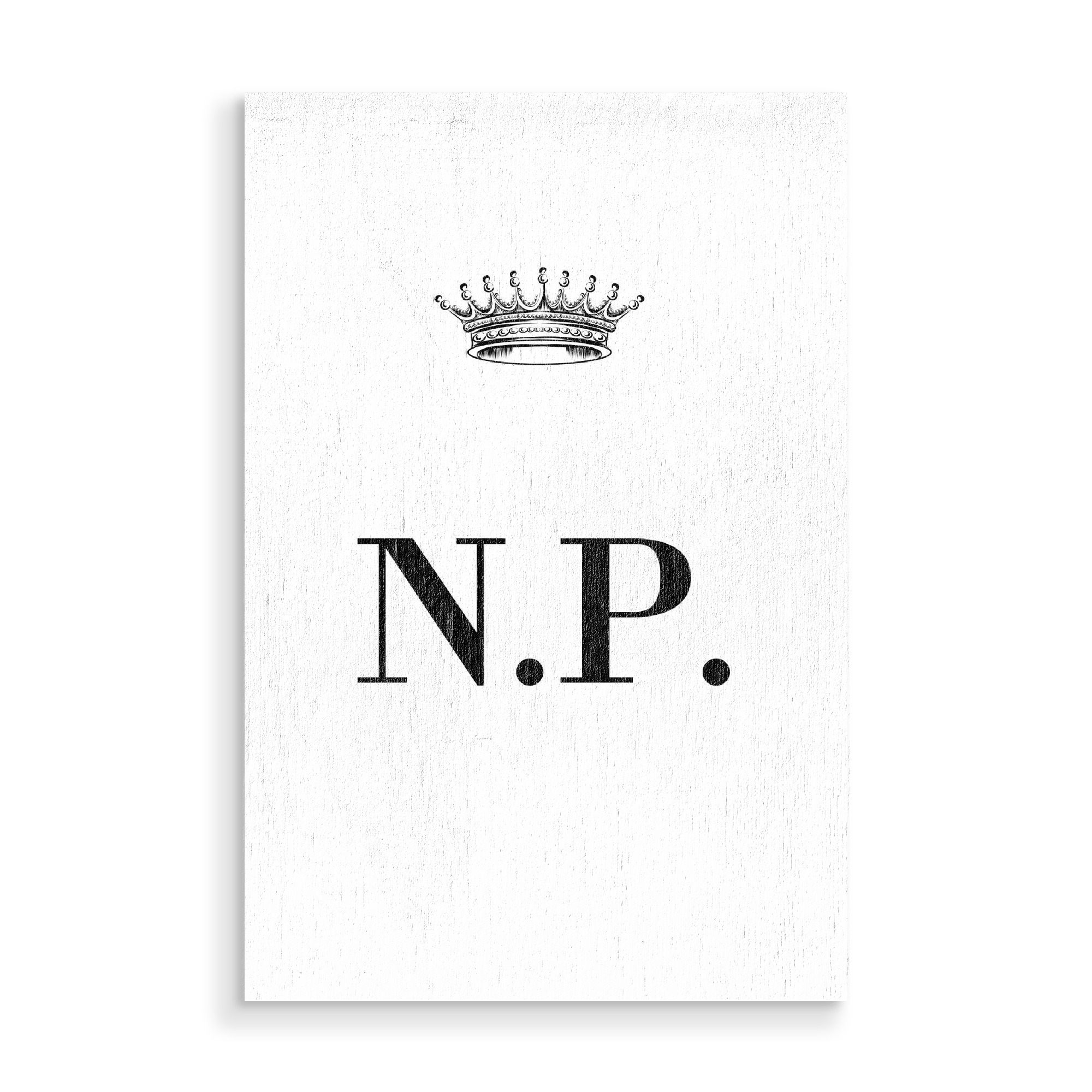 Holzbild "Queen NP" artboxONE - Schwarzweiß,Buchstaben