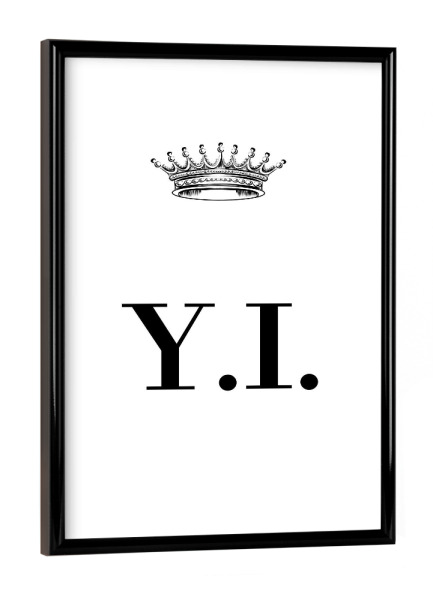 Poster mit schwarzem Rahmen "Queen YI" artboxONE - Schwarzweiß,Buchstaben