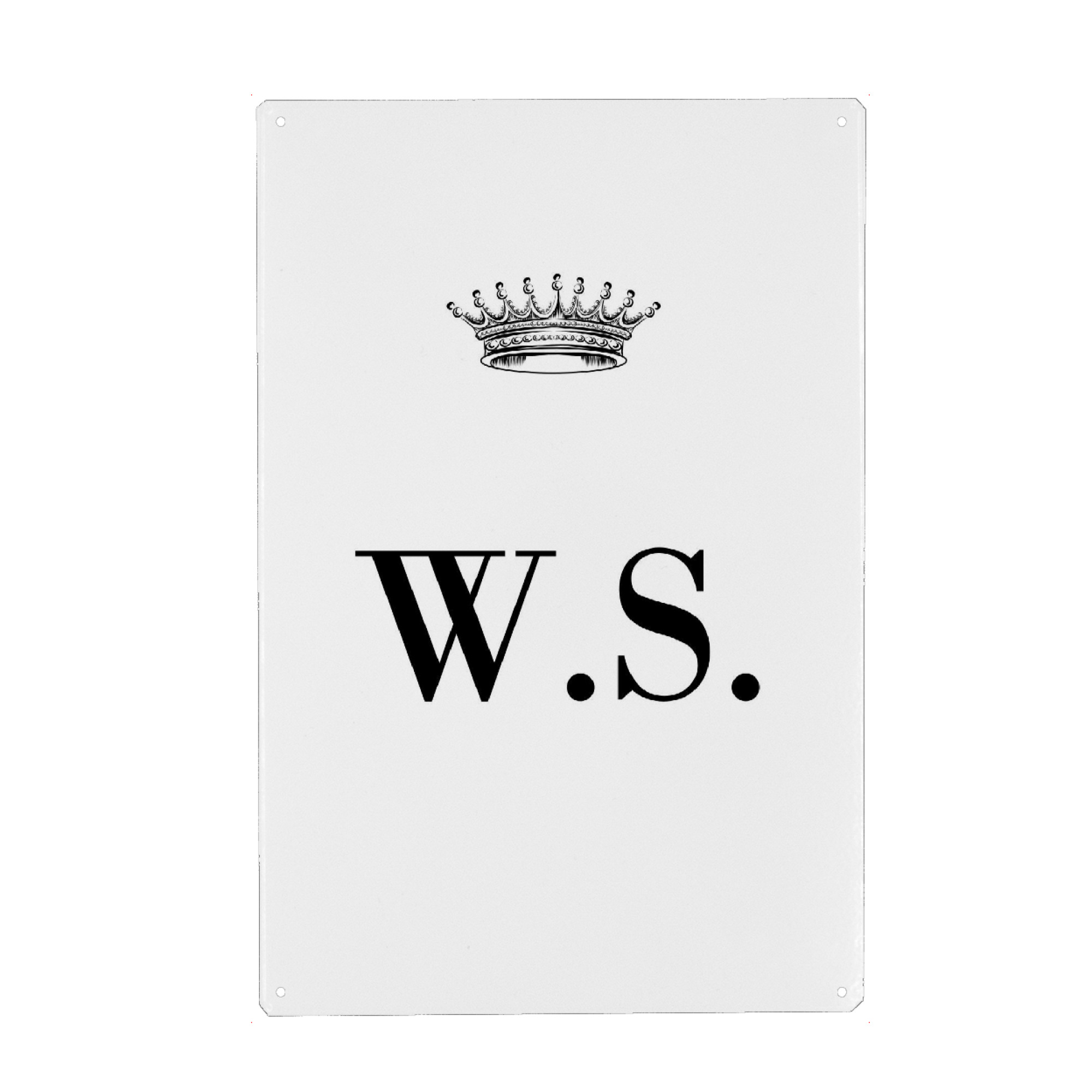 Metall Poster "Queen WS" artboxONE - Schwarzweiß,Buchstaben