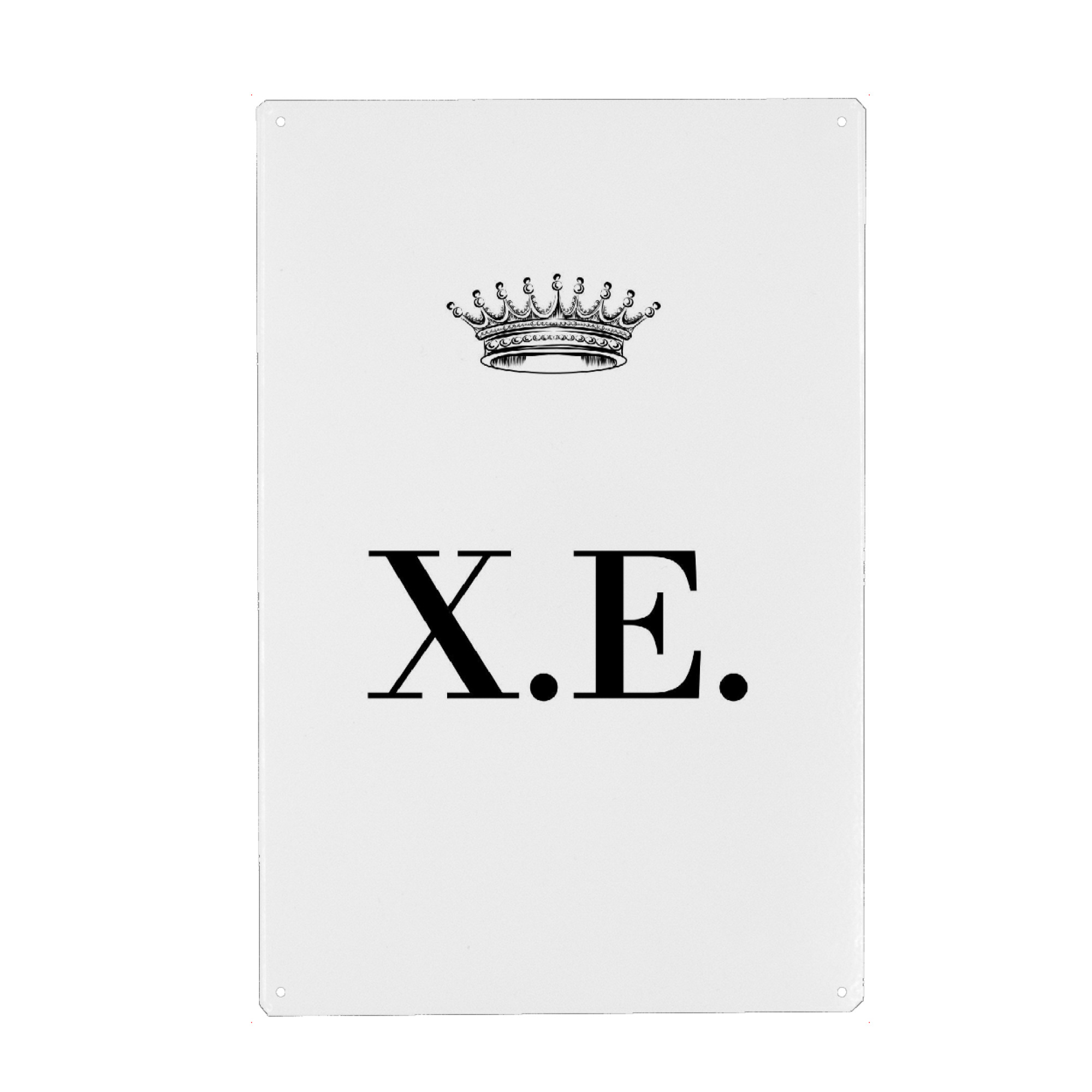 Metall Poster "Queen XE" artboxONE - Schwarzweiß,Buchstaben