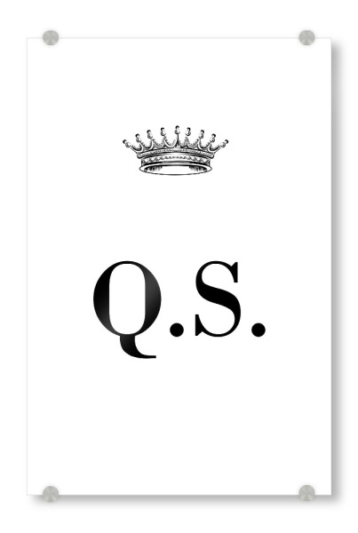 Acrylglasbild "Queen QS" artboxONE - Schwarzweiß,Buchstaben