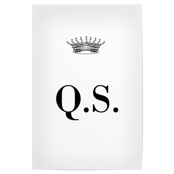 Poster "Queen QS" artboxONE - Schwarzweiß,Buchstaben