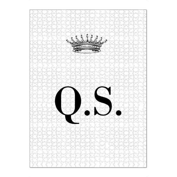 Puzzle Ravensburger "Queen QS" artboxONE - Schwarzweiß,Buchstaben