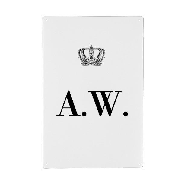 Holzbild "King AW" artboxONE - Schwarzweiß,Buchstaben