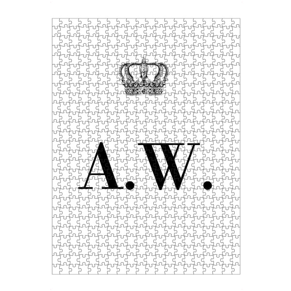 artboxONE Puzzle "King AW" artboxONE - Schwarzweiß,Buchstaben