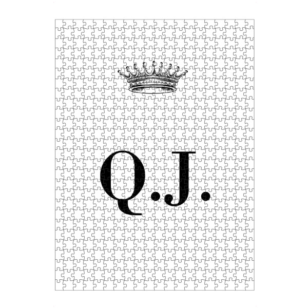 artboxONE Puzzle "Queen QJ" artboxONE - Schwarzweiß,Buchstaben