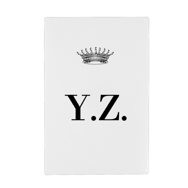 Holzbild "Queen YZ" artboxONE - Schwarzweiß,Buchstaben