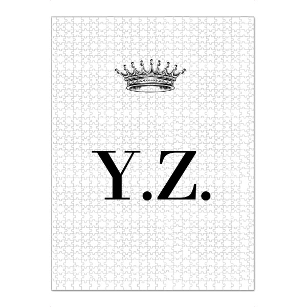 Puzzle Ravensburger "Queen YZ" artboxONE - Schwarzweiß,Buchstaben