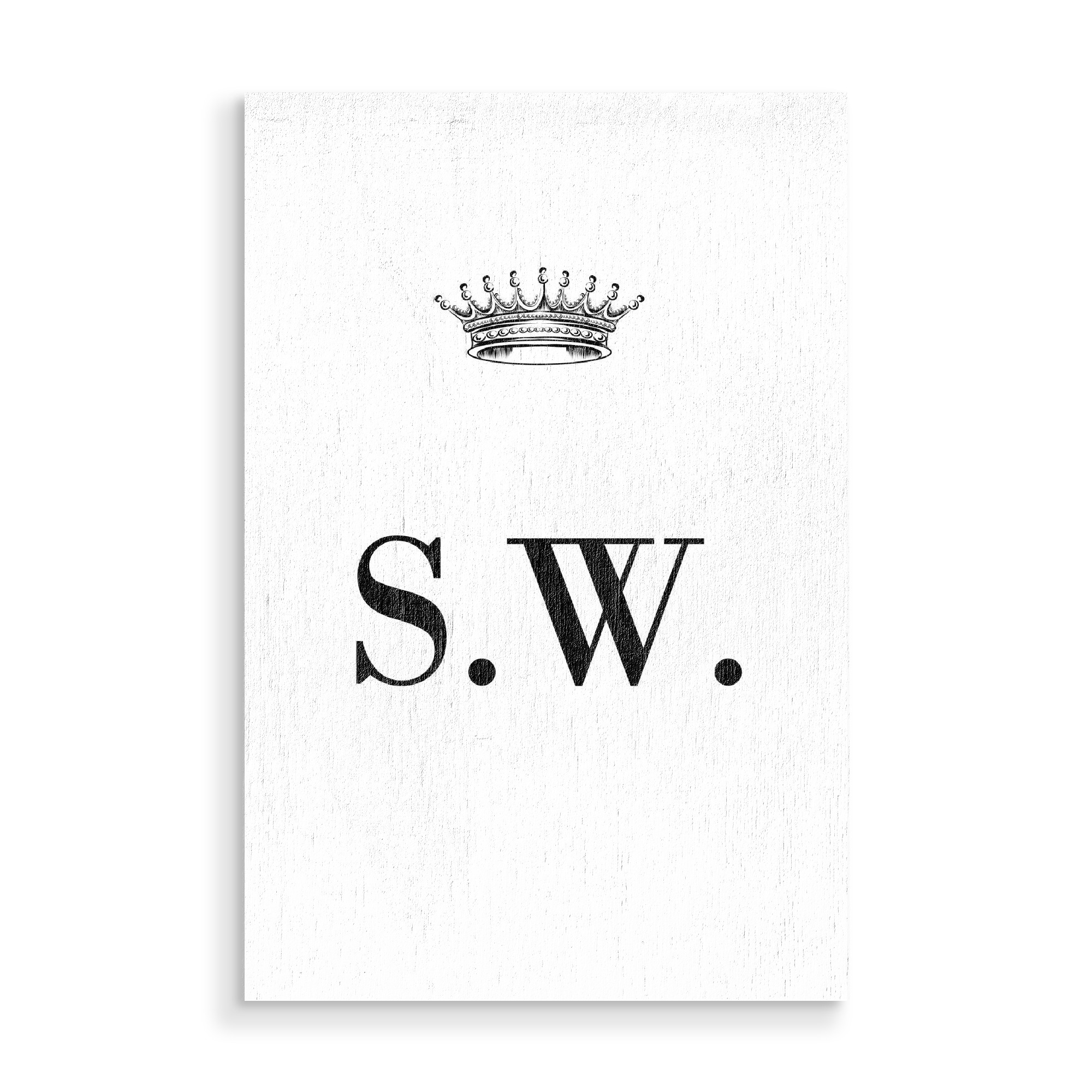 Holzbild "Queen SW" artboxONE - Schwarzweiß,Buchstaben