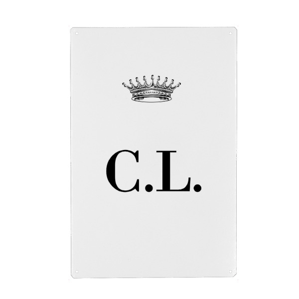 Metall Poster "Queen CL" artboxONE - Schwarzweiß,Buchstaben