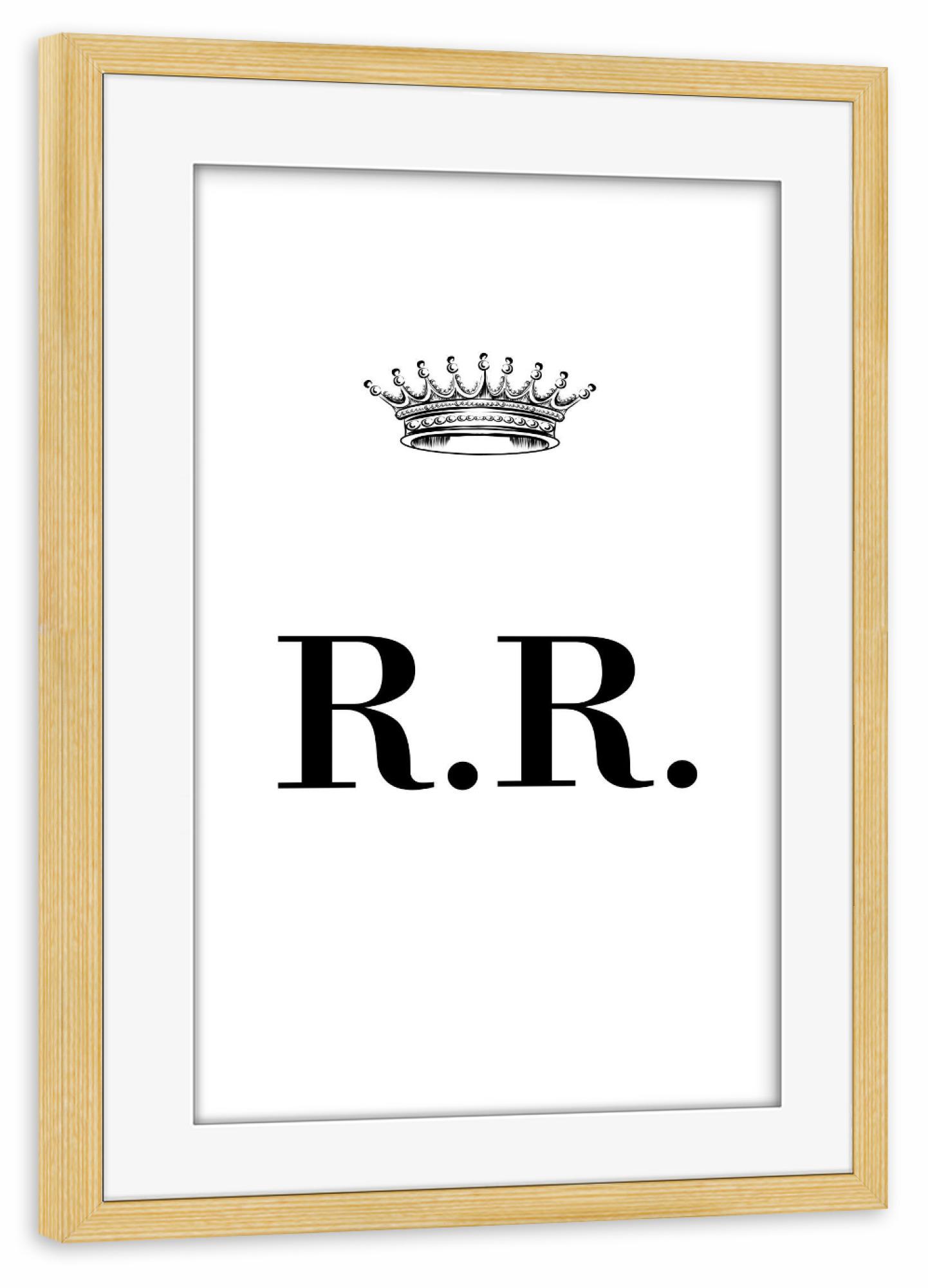 Poster mit Rahmen kiefer "Queen RR" artboxONE - Schwarzweiß,Buchstaben