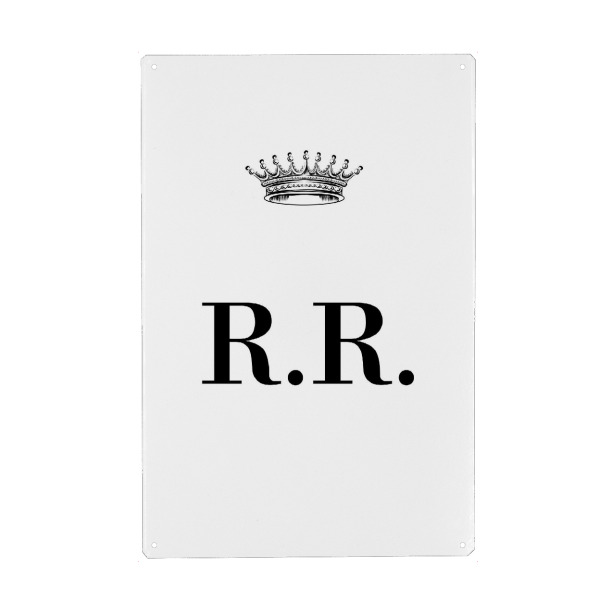 Holzbild "Queen RR" artboxONE - Schwarzweiß,Buchstaben