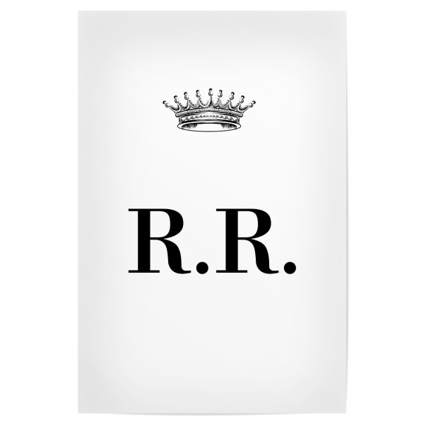 Poster 30x20 cm "Queen RR" artboxONE - Schwarzweiß,Buchstaben