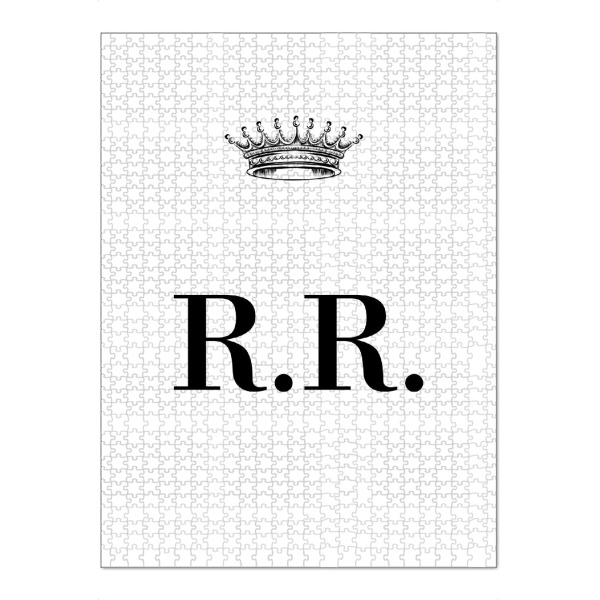 Puzzle Ravensburger "Queen RR" artboxONE - Schwarzweiß,Buchstaben