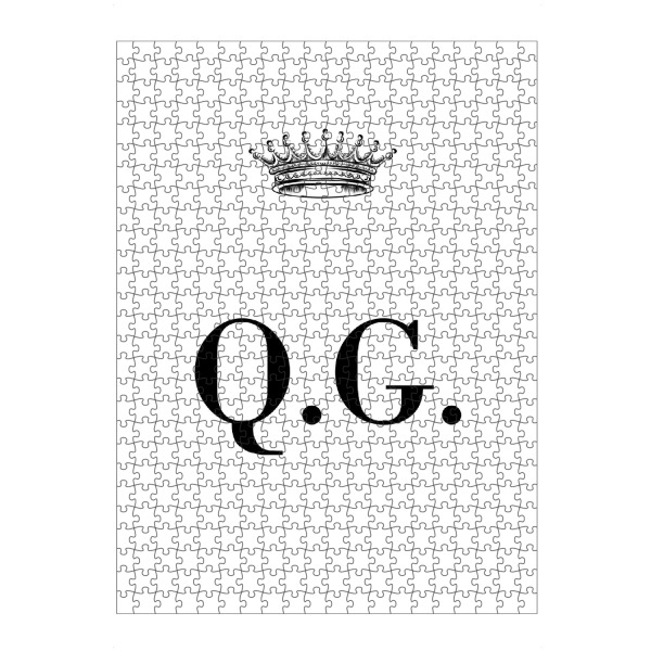 Puzzle Ravensburger "Queen QG" artboxONE - Schwarzweiß,Buchstaben