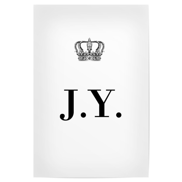 Poster "King JY" artboxONE - Schwarzweiß,Buchstaben