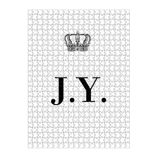 Puzzle Ravensburger "King JY" artboxONE - Schwarzweiß,Buchstaben