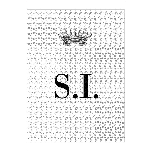 Puzzle Ravensburger "Queen SI" artboxONE - Schwarzweiß,Buchstaben