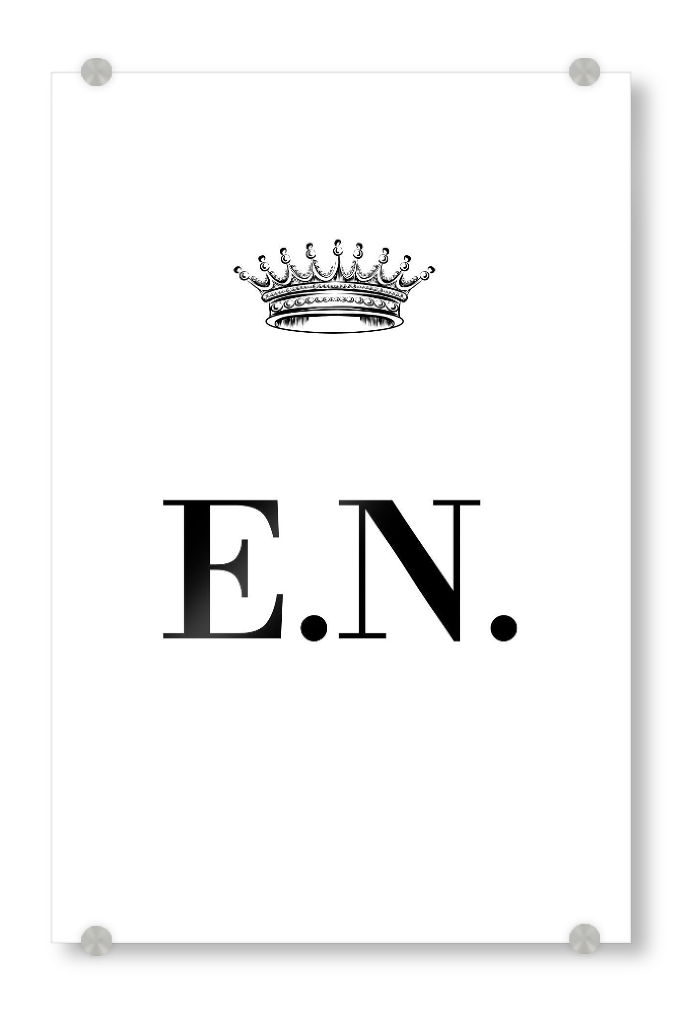 Acrylglasbild "Queen EN" artboxONE - Schwarzweiß,Buchstaben