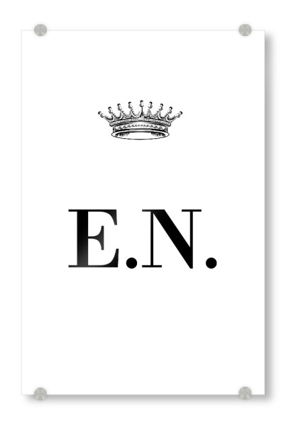 Acrylglasbild "Queen EN" artboxONE - Schwarzweiß,Buchstaben