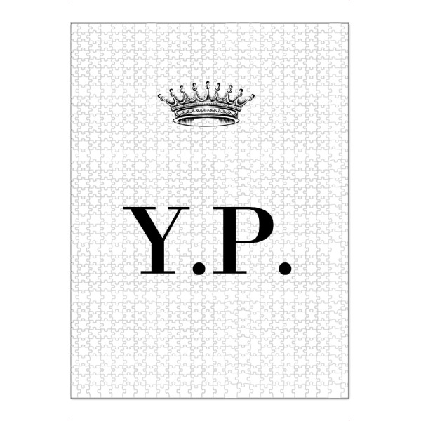 Puzzle Ravensburger "Queen YP" artboxONE - Schwarzweiß,Buchstaben