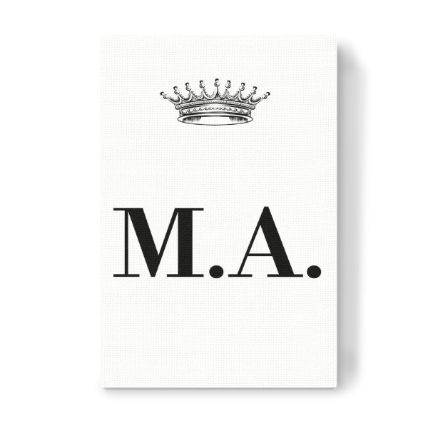Leinwandbild "Queen MA" artboxONE - Schwarzweiß,Buchstaben